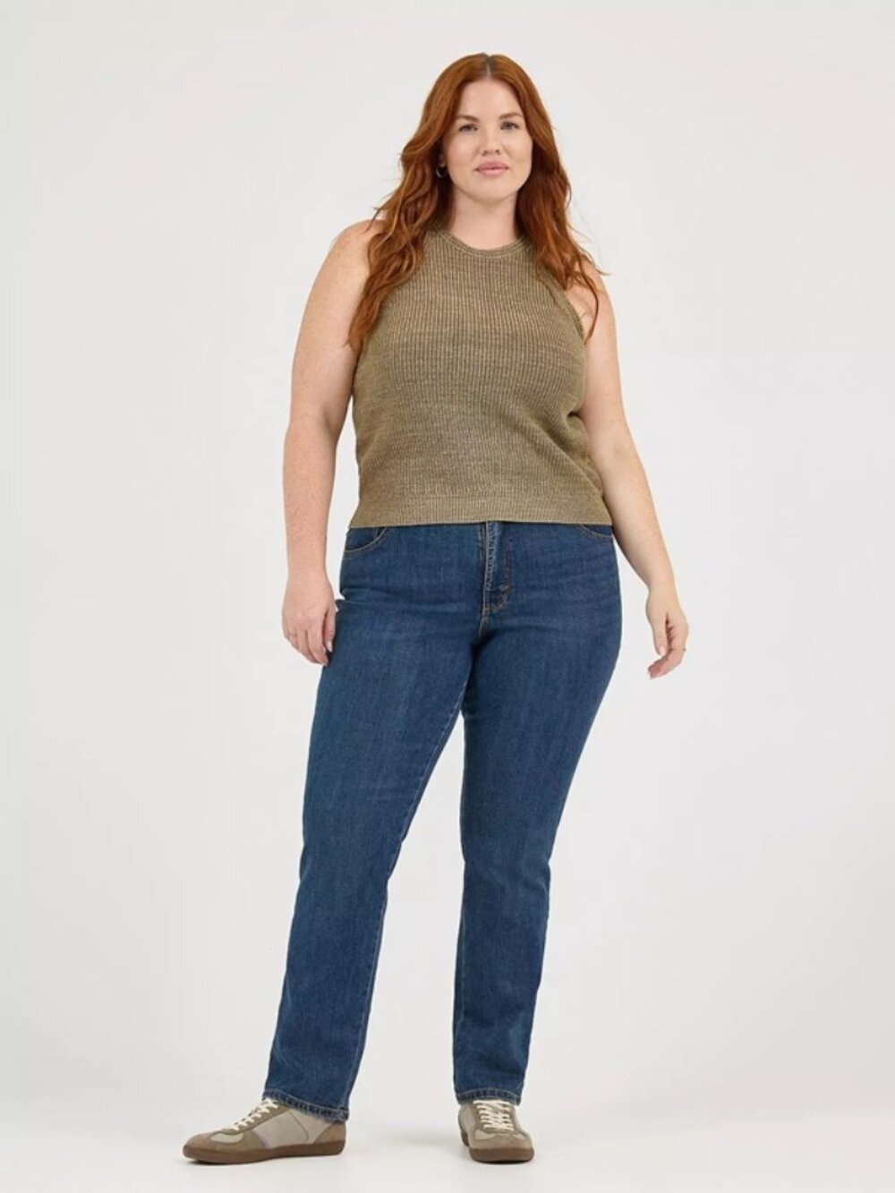 LEE Women's Jeans | Instantly Slims | Relaxed Fit | Straight Leg Size 26W, Med)